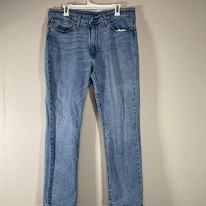 Levi's 514 Straight SLIM FIT Denim Jeans Men's 36 x 30 Mid Rise Blue Casual